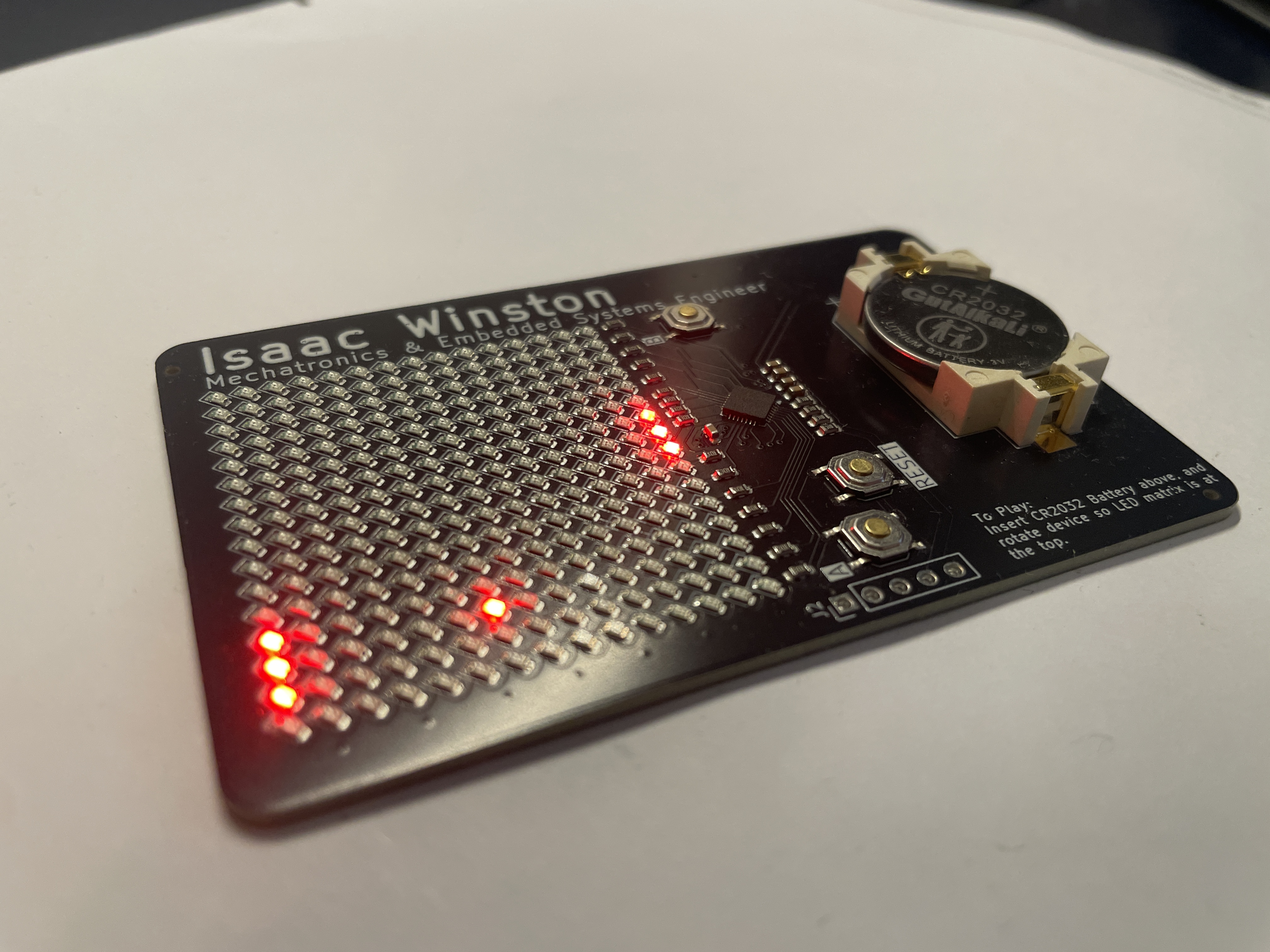 Business Card LED matrix